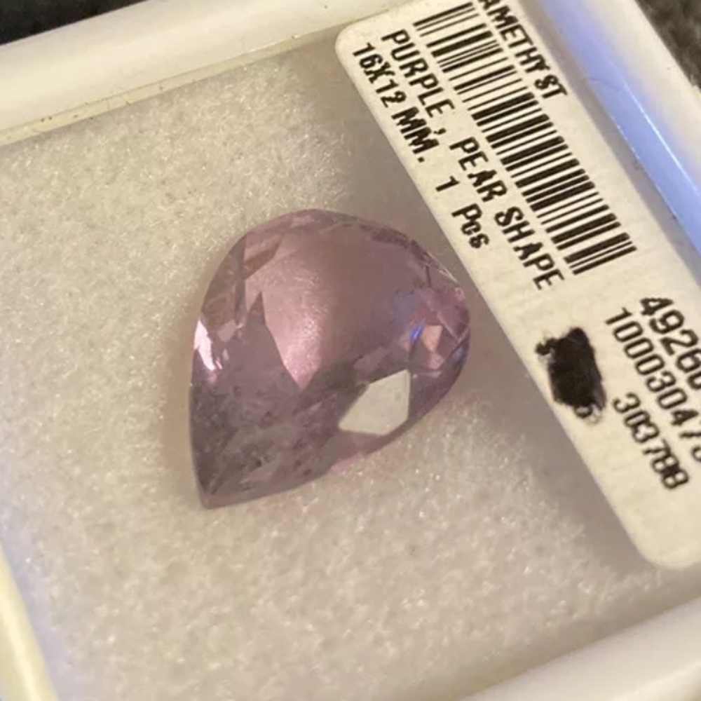 Natural Amethyst Gemstone Pear Cut 6.80 Ct